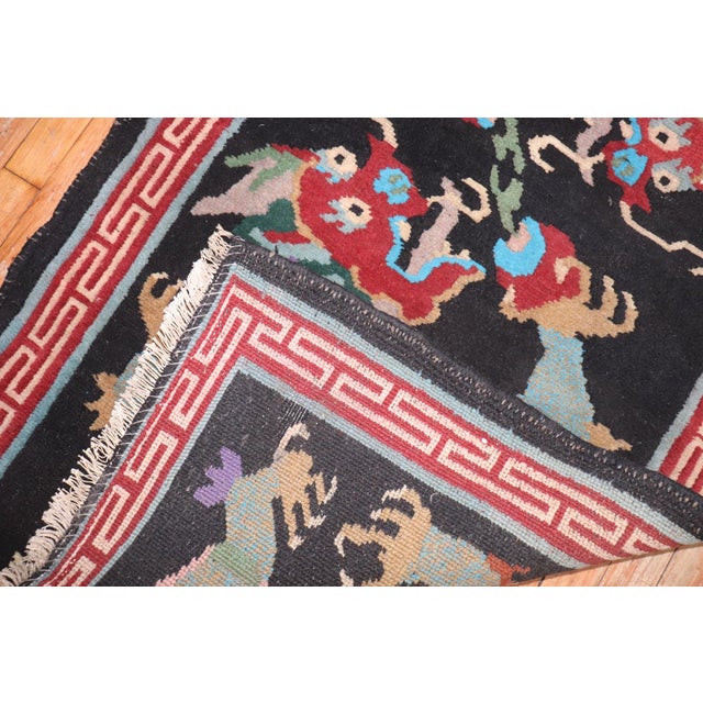 Late 20th Century Dragon motif tibetan small runner