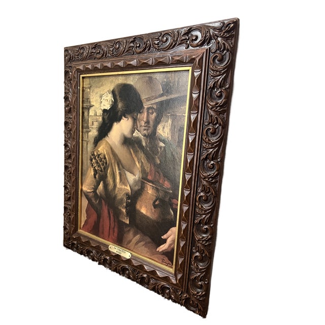 1960s Original José Puyet Painting in Original Frame For Sale - Image 4 of 8