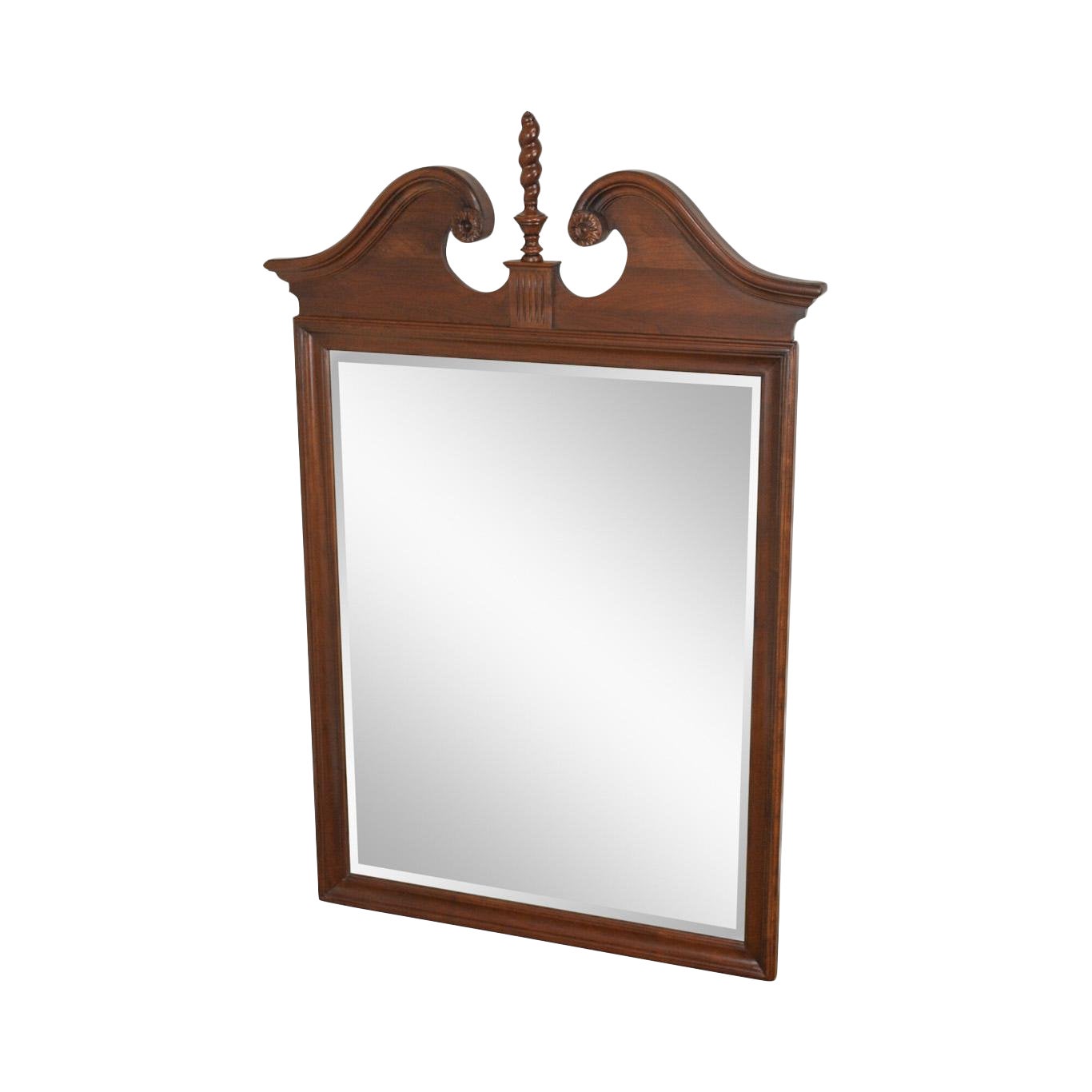 Ethan Allen Court Cherry Chippendale Style Beveled Mirror