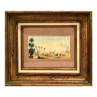 19th-Century Orientalist Battlefield Watercolor “A Sortie—By Calvary at Tripoli” For Sale