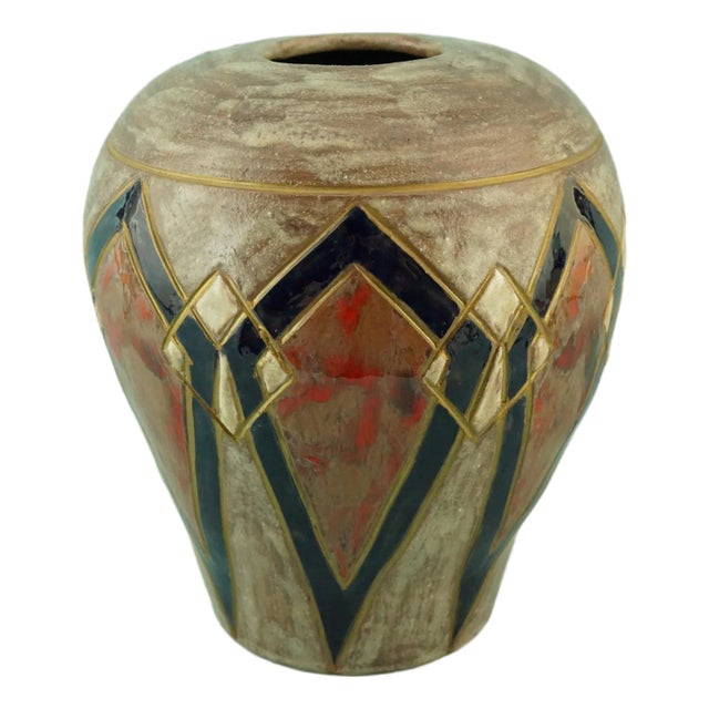 Vintage Italian Lustre Ceramic Vase by Emilia Palomba, 1950s For Sale