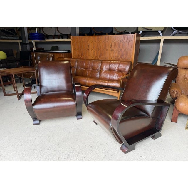 Art Deco Chairs by Jindřich Halabala, Set of 2 For Sale - Image 4 of 18