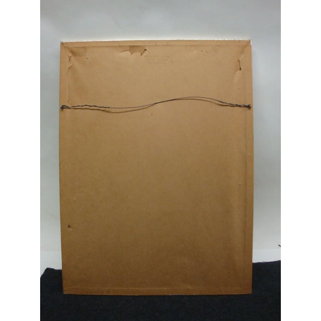 1959 Tribal Midcentury Modern Woodcut Wood Block Art For Sale In Richmond - Image 6 of 6