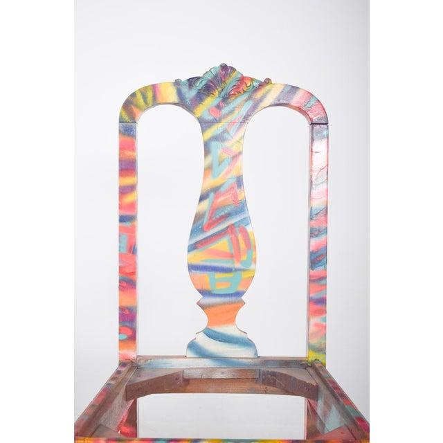 Portuguese Painted Chair by Francisco Camilo, 1950s For Sale - Image 4 of 8