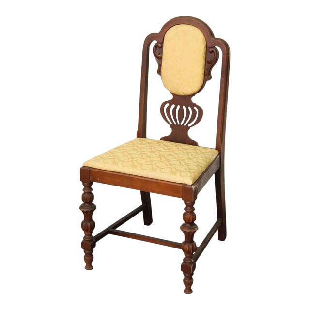 Queen Anne Style Wooden Chair Chairish