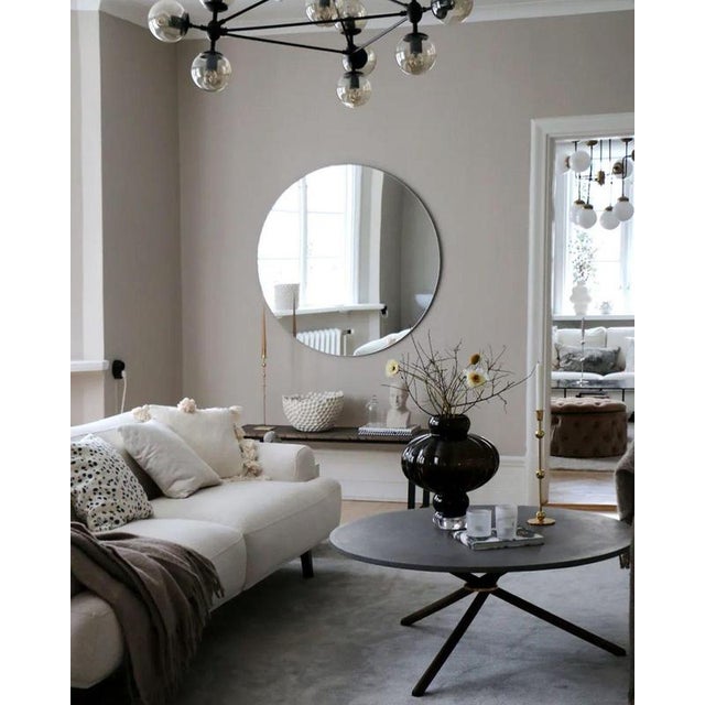 Edda Dark Concrete Top and Dark Oak Legs Coffee Table by Eberhart Furniture For Sale - Image 9 of 12