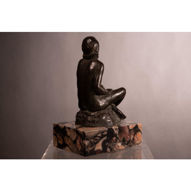 Gaetano Martinez, Art Deco Nude of Woman, 1925, Bronze & Marble For Sale - Image 11 of 15