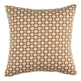 Schumacher x Celerie Kemble Betwixt 20" Pillow in Biscuit/Ivory For Sale