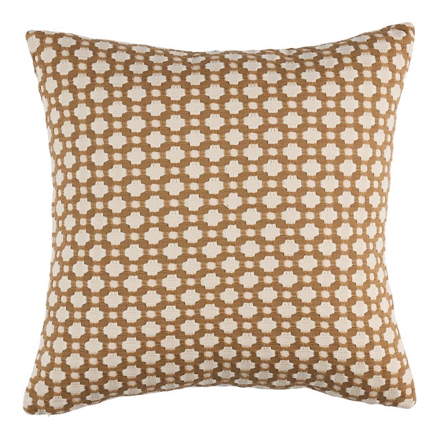 Schumacher x Celerie Kemble Betwixt 20" Pillow in Biscuit/Ivory For Sale