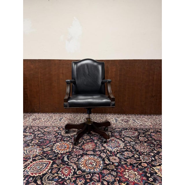 About this English Springvale Chesterfield Office Chair Black Classic and Elegant | Antique office chairs in English,...