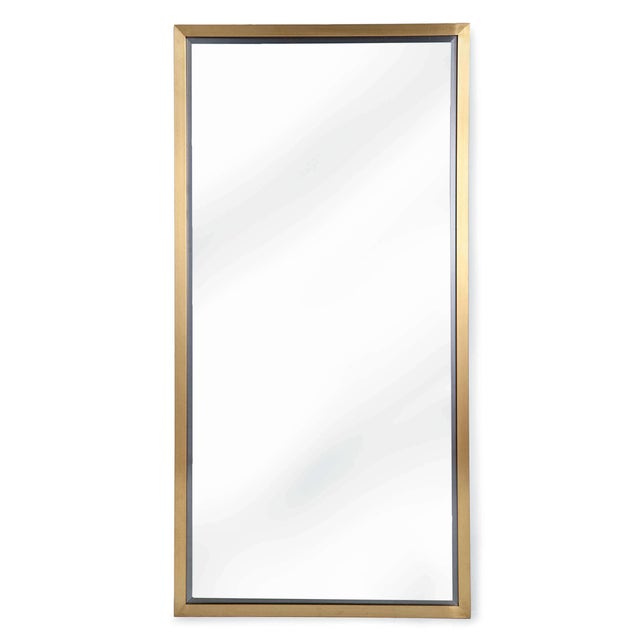 2020s Regina Andrew Rectangle Mirror in Natural Brass For Sale - Image 5 of 5