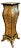 French Louis XV Pedestal Stand – Intricate Marquetry, Gilded Details & Hand-Applied Gold Leaf For Sale