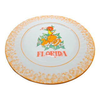 Vintage Disney World Orange Bird Mascot Plate For Sale