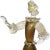 Murano Vintage Dark Amber Olive Gold Flecks Italian Art Glass Woman Farmer With Basket Figure Sculpture For Sale In Orlando - Image 6 of 8