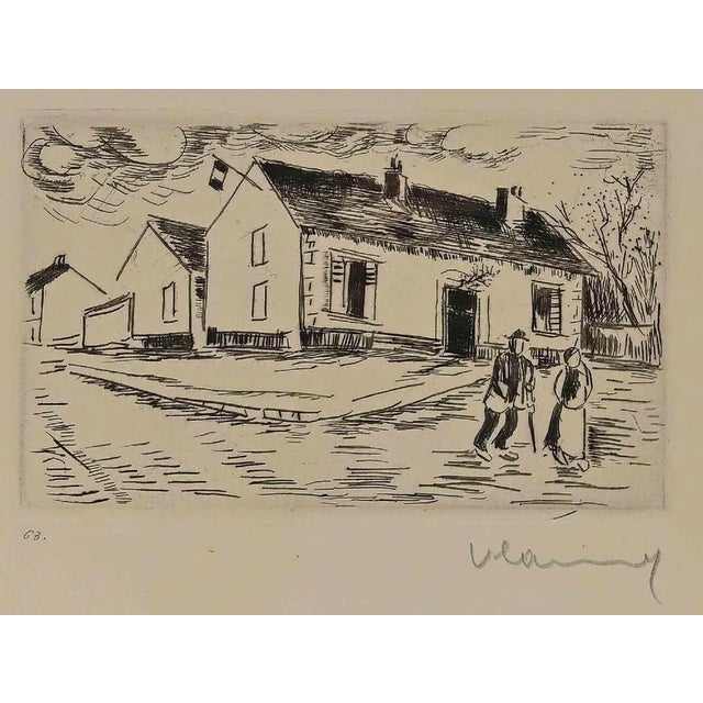 Maurice de Vlaminck, Village, Etching, 1950s For Sale - Image 4 of 4