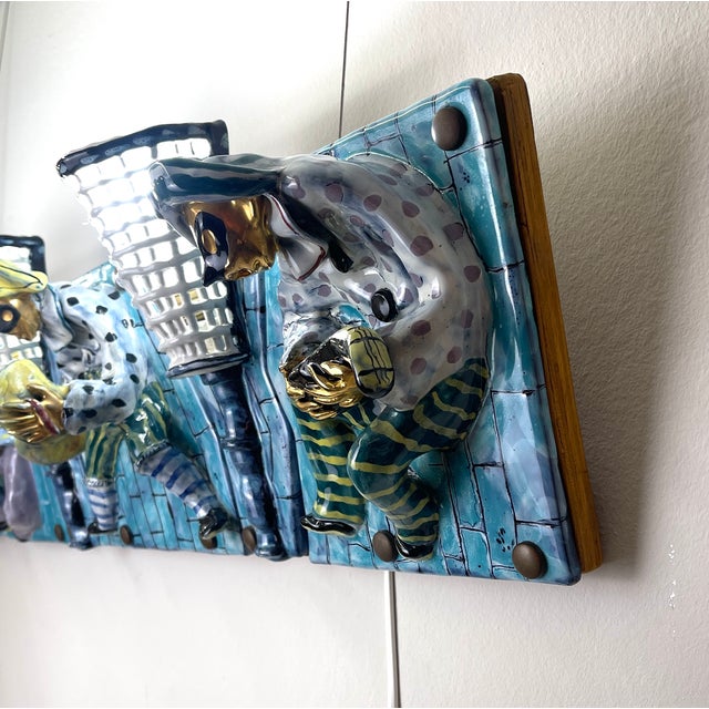 Panel with 7 Tiles and Lights in Ceramic from San Polo, Italy, 1950s For Sale - Image 12 of 17