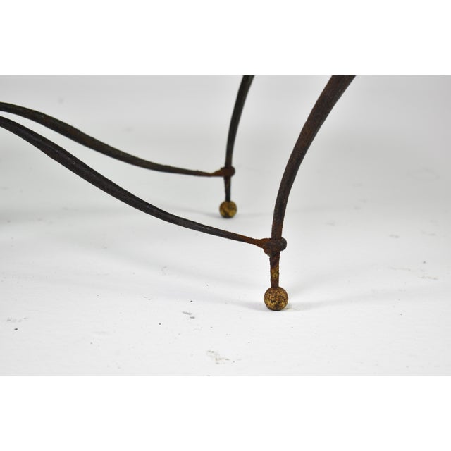 French Brass & Marble Coffee Table Attributed to René Drouet, Circa 1945 For Sale - Image 12 of 13
