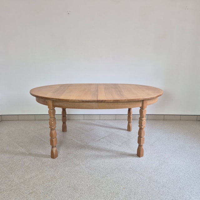 Oak Dining Table from Henning Kjærnulf, 1970s For Sale - Image 6 of 11