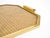 Octagonal Acrylic Glass, Wicker and Brass Serving Tray in the style of Christian Dior, Italy, 1970s For Sale - Image 11 of 18