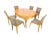 Wood Art Deco Pearwood Dining Table and Chairs Set, Set of 7 For Sale - Image 7 of 7