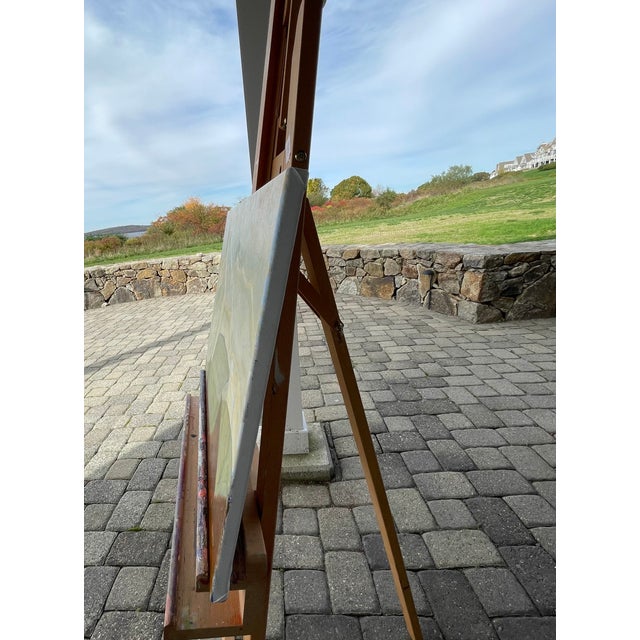 “Wrapped Boats” Abstract Oil Painting on Linen by Nancy M. Vignola Chairish