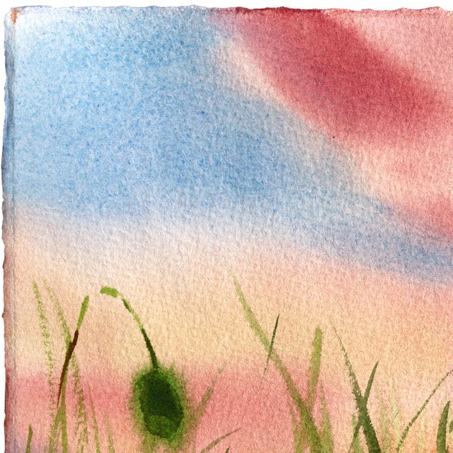 Contemporary Poppies 2 - Original Botanical Floral Watercolor Painting on Paper For Sale - Image 3 of 6
