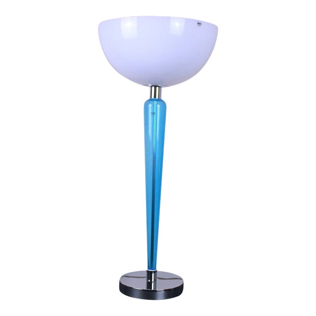 Late 20th Century Artemide Blown Glass Tall Table Lamp in by Jeannot Cerutti for VeArt, Italy For Sale