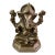 Vintage Handcrafted Solid Brass Hindu God Lord Ganesha Statue Sitting on the Lotus For Sale