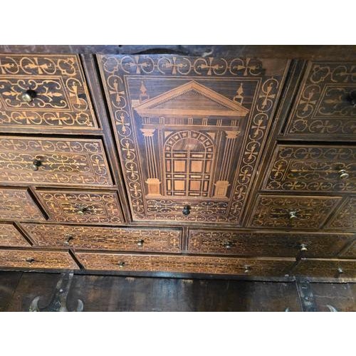 17th Century Spanish Bargueño Cabinet with Secret Drawers and Marquetry, 1670 For Sale - Image 12 of 17