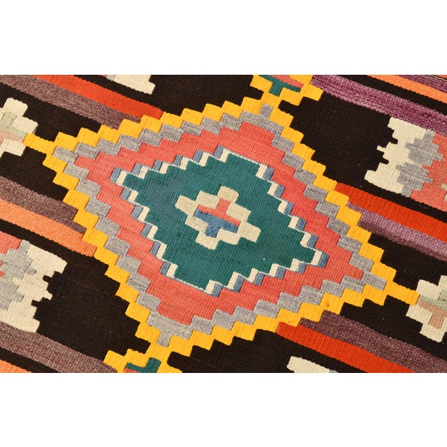 Cotton Kilim Runner Rug For Sale - Image 5 of 12
