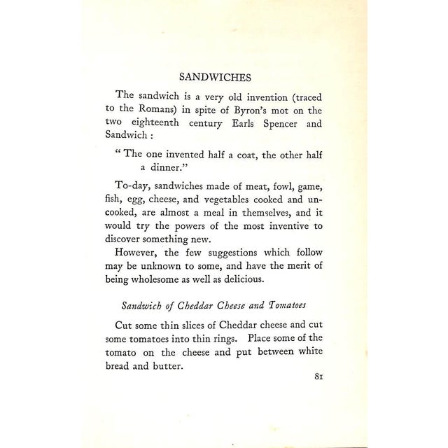"Savoury Cold Meals" 1927 Leyel, Mrs. c.f. For Sale - Image 4 of 9