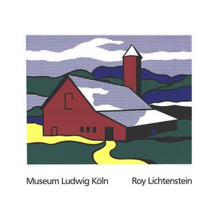 Roy Lichtenstein - Red Barn II (Lg) - 1989 For Sale