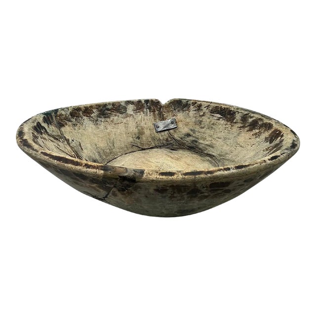 Vintage Wooden Parat Bowl - Small For Sale