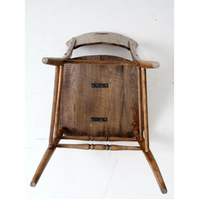 Antique Oak Accent Chair Chairish