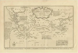 Antique Map of the Gambia River by J. Van Schley, 1750