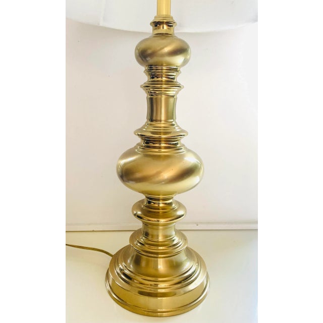 Modern Vintage 1970s Westwood Solid Brass Table Lamp For Sale - Image 3 of 7