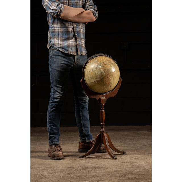 c. 1930s - 1940s; Replogle Globes - Chicago Mid-century globe made up of twelve chromolithograph paper gores laid on a...
