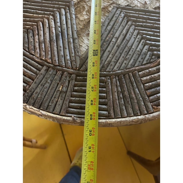 1970s Cabin Fever, Mountain House, Wooden Side Table With Star Design For Sale - Image 10 of 10