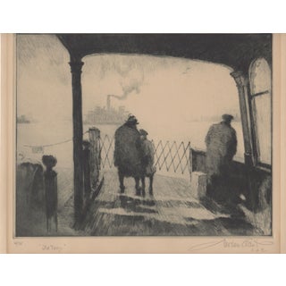 Gordon Grant Drypoint Etching "The Ferry" C.1930's For Sale