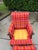 Red Antique Carved Wood Bergère-Style Lounge Chair + Ottoman For Sale - Image 8 of 12