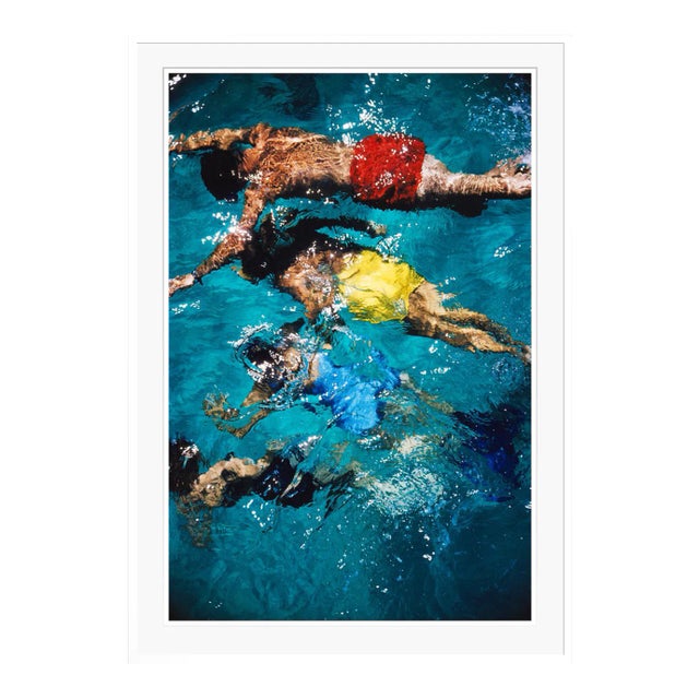Swimming in the Bahamas 1959 by Slim Aarons White Framed C-Print For Sale