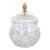 French Cut Crystal / Brass Covered Finial Serving Piece For Sale