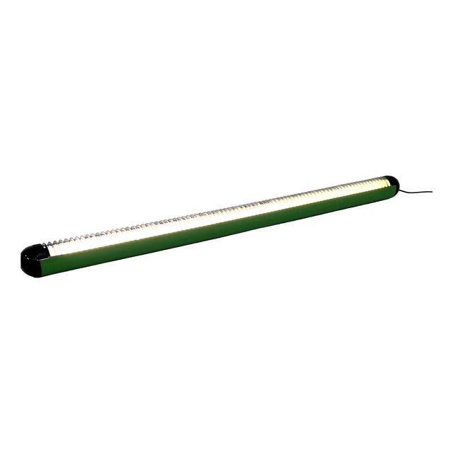 Green Tube Neon Lamp, 1980s For Sale