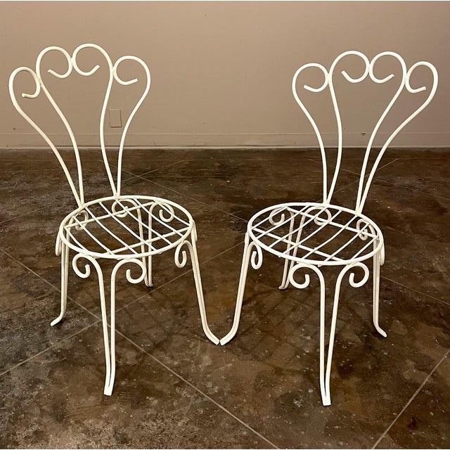 Mid-Century French Wrought Iron 6-Piece Garden Salon Set For Sale - Image 4 of 18