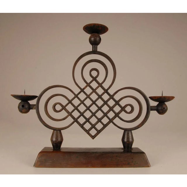 French Art Deco Wrought Iron Candleholder by Gilbert Poillerat, 1940s For Sale - Image 12 of 12