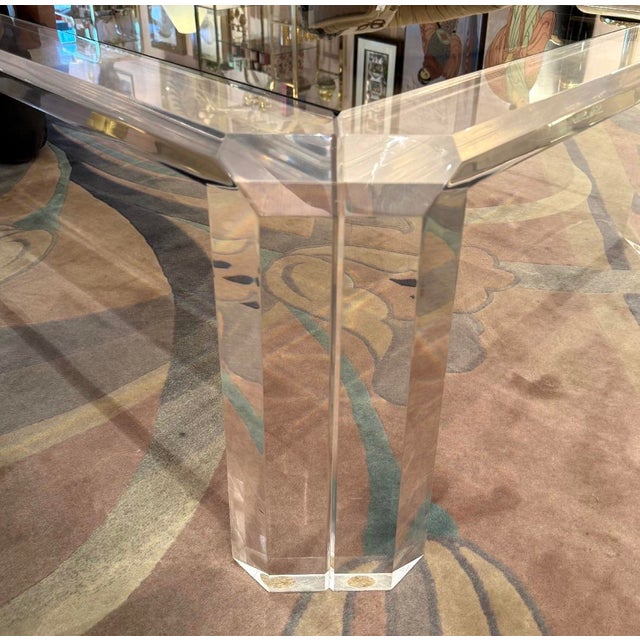 Vintage Lucite and Smoked Glass Coffee Table by Les Prismatique For Sale - Image 9 of 12