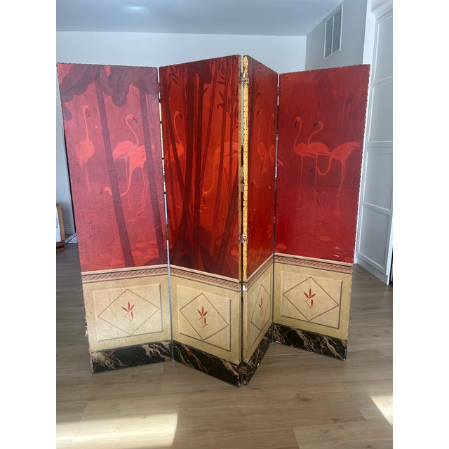 A striking double-sided decorative screen by Carol Thayer Berry, circa 1931, capturing the glamour and tropical exuberance...
