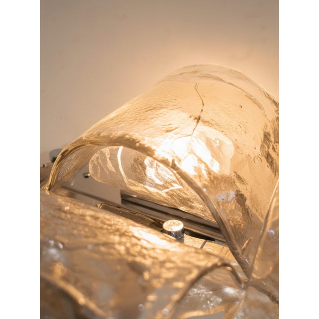 1970s Lp 276 Murano Glass Sconce Panel attributed to Carlo Nason for Mazzega, 1970, Set of 8 For Sale - Image 5 of 8