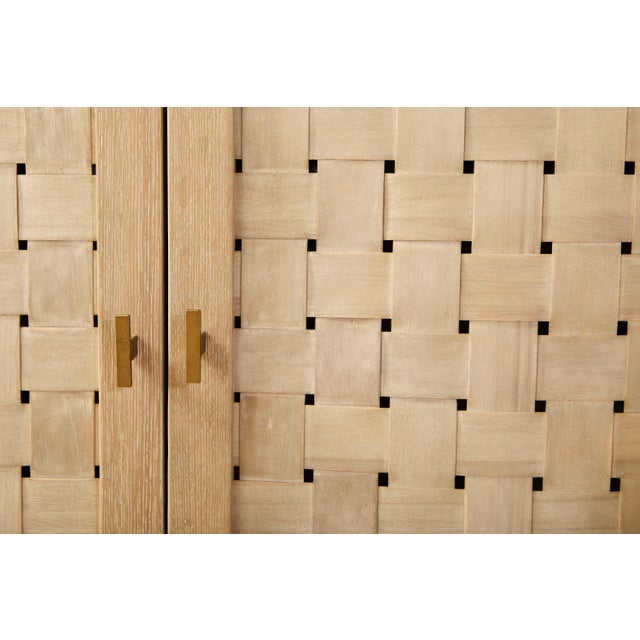 Weave Media Sideboard, Smoke Gray Oak For Sale In Los Angeles - Image 6 of 12