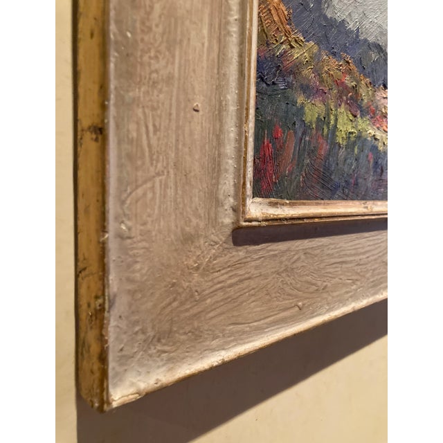 Blue Anthony Buchta Mid-Century Landscape Painting, Framed For Sale - Image 8 of 12